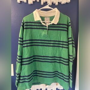 lands end black and green striped sweater